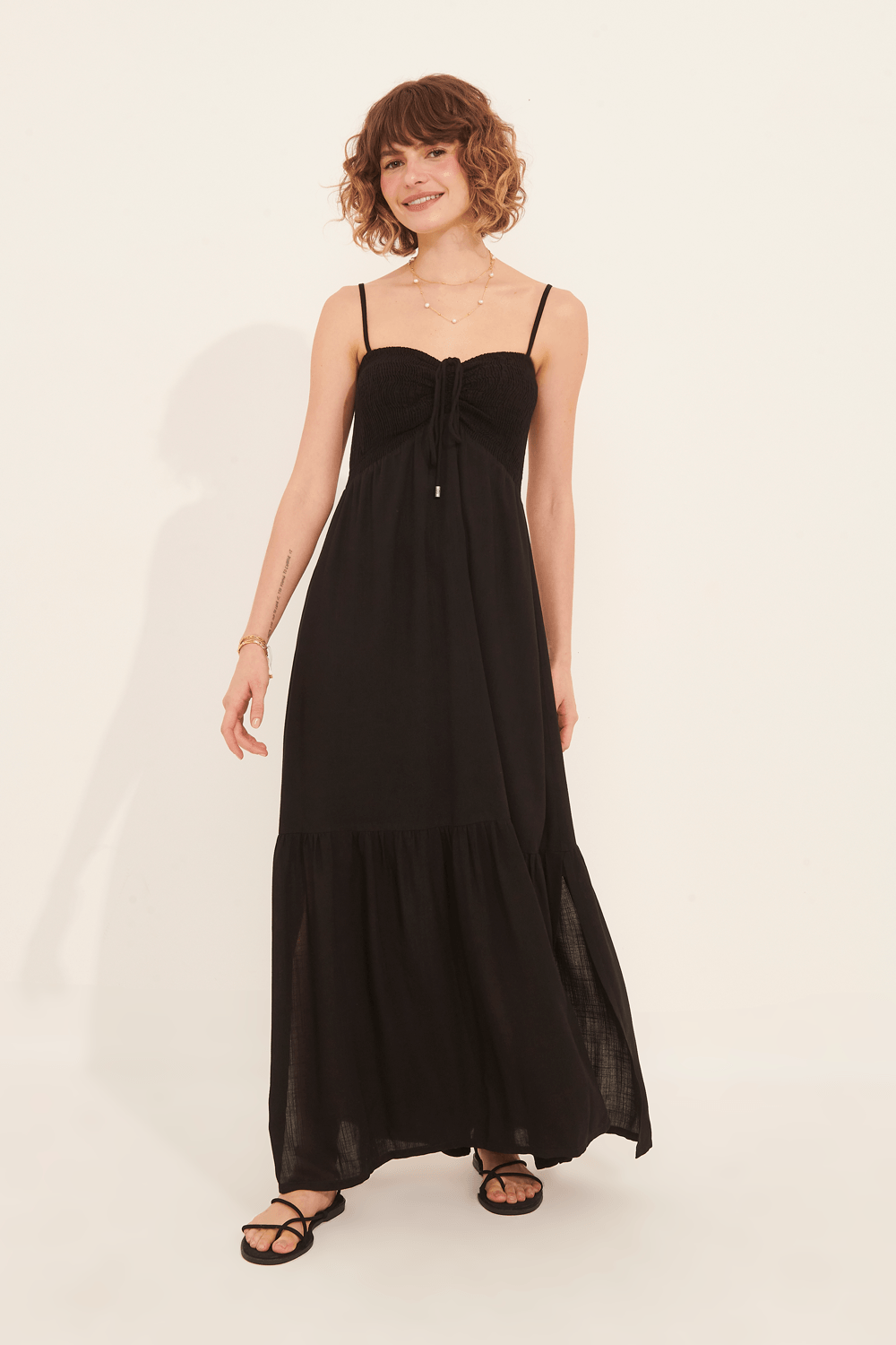 vestido midi bruna ll lastex busto - Garage Rio