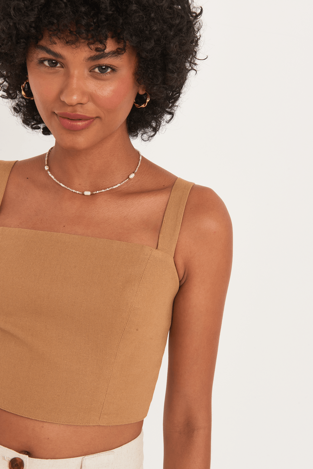 cropped fabi reto lastex costas alça regulavel - Garage Rio