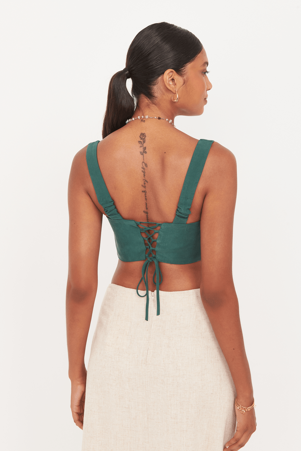 cropped madalena lll corset amarração costas - Garage Rio