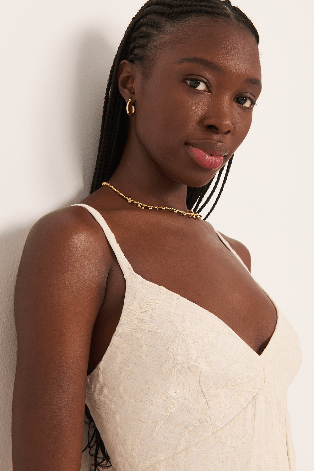 【R&B】Lady vestido betina midi recortes lastex costas - Garage Rio