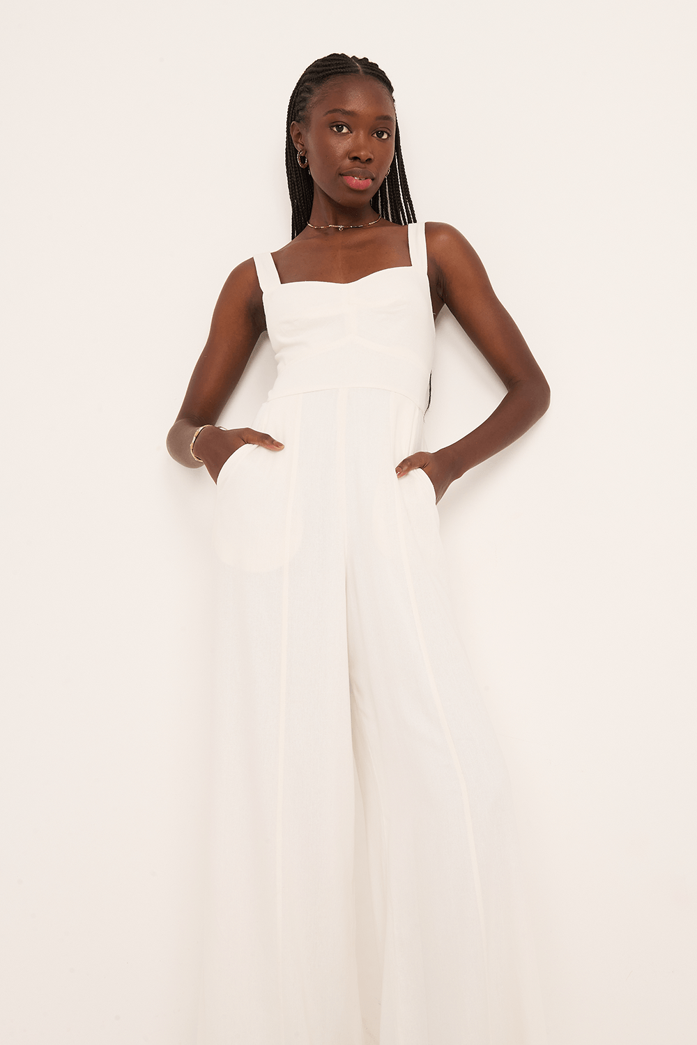 macacão evy pence busto pala cintura lastex - Garage Rio