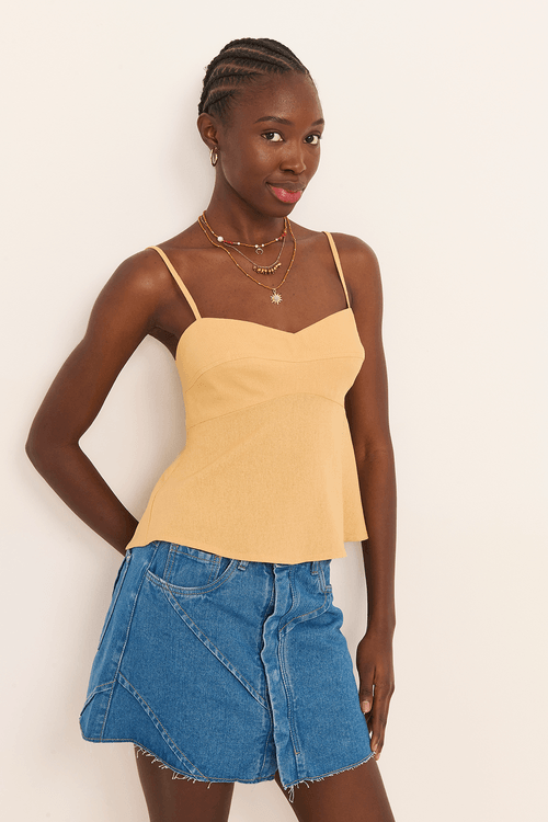 blusa corset janaina manga longa bufante lastex costas - Garage Rio