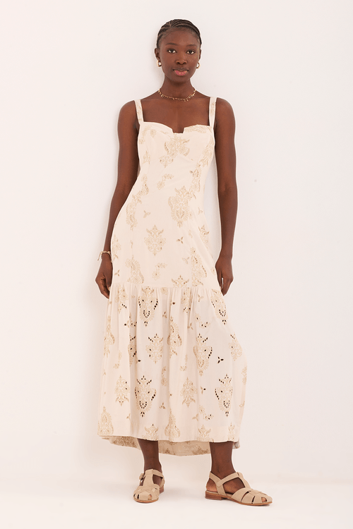 vestido betina II midi recortes lastex costas - Garage Rio