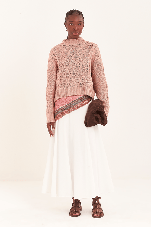 【HEUTE】Double Rib Cropped Knit Cardigan cardigan cropped tricot julia - Garage Rio