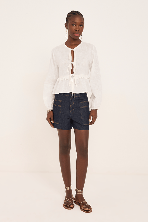 blusa cropped tricot pelinho - Garage Rio