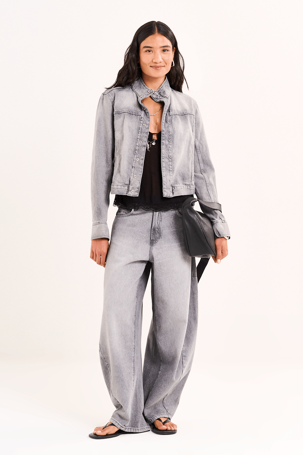 jaqueta jeans bolsos laterais - Garage Rio